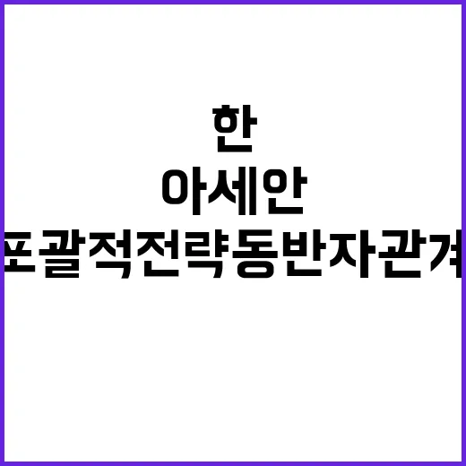 “한아세안 미래 새로운 포괄적 전략 동반자 관계!”