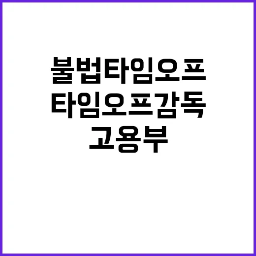 고용부 불법 타임오…