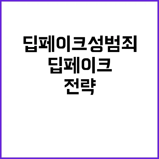 딥페이크 성범죄 교육부의 새로운 예방 전략 공개!