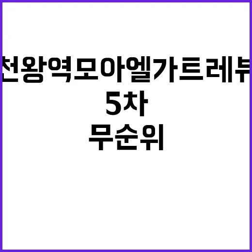 천왕역 모아엘가 트레뷰(무순위5차) 청약 방법 공개!