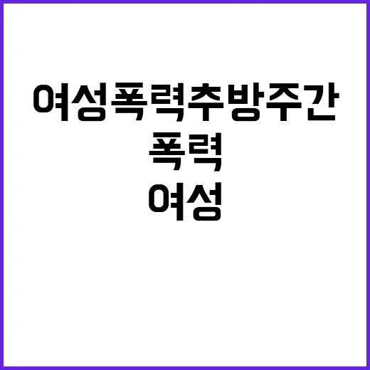 “여성폭력 추방주간…