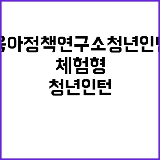 육아정책연구소 청년…