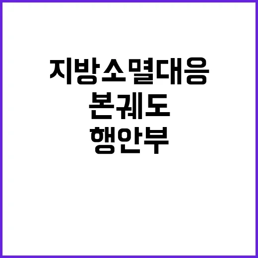 지방소멸 대응 행안…