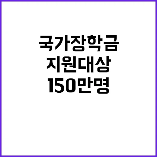 국가장학금 지원 대상 150만명 내년 접수 시작!