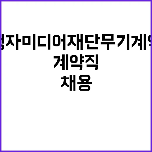 2024년 제11차 시청자미디어재단 무기계약직 및 기간제계약직 채용 공고