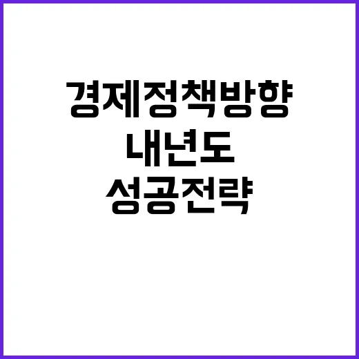 경제정책방향 “내년…