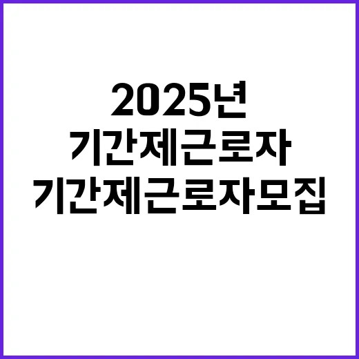 2025년 제1차 기간제 근로자(휴직대체인력) 채용