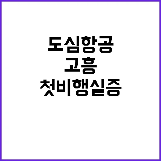 도심항공(KUAM) 고흥 첫 비행 실증 성공 소식!