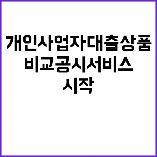 개인사업자 대출상품…