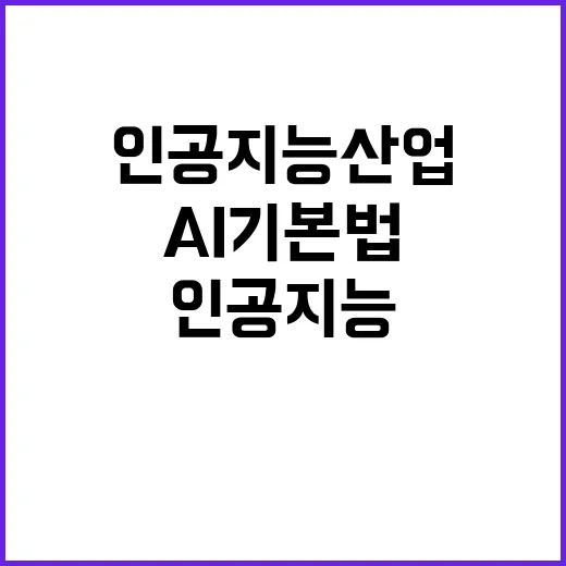 AI기본법 인공지능 산업 성장을 위한 중요한 발걸음!