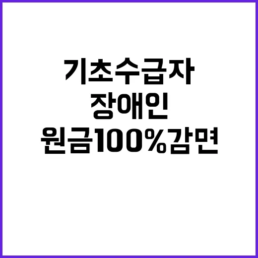 원금 100% 감면…