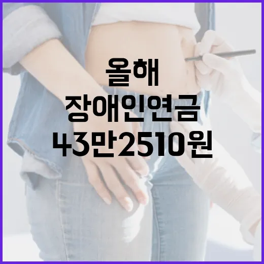 장애인연금 인상 올해 43만 2510원으로 증가!