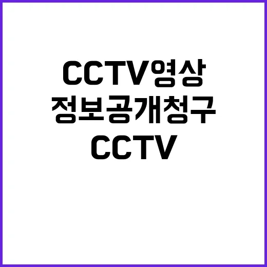 정보공개 청구 CCTV 영상 쉽게받는 법 공개!