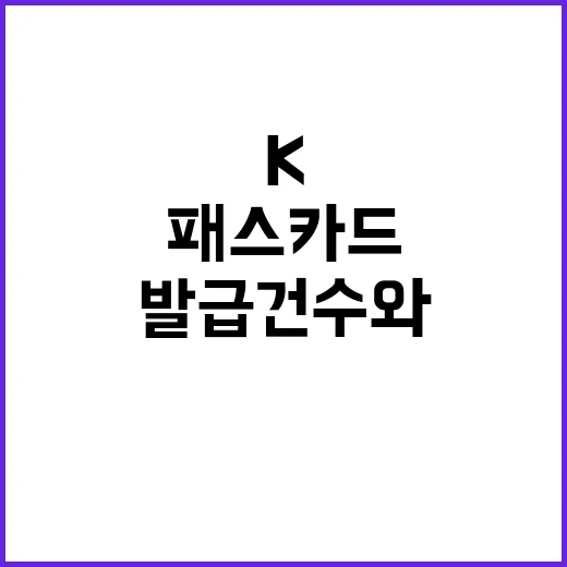 K패스 카드 왜 발…