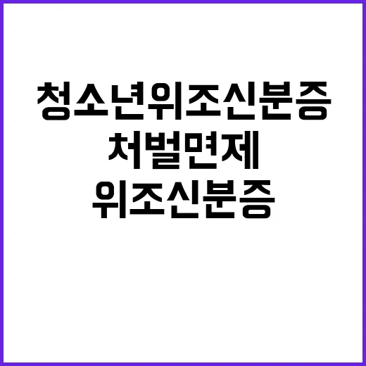 청소년 위조 신분증…