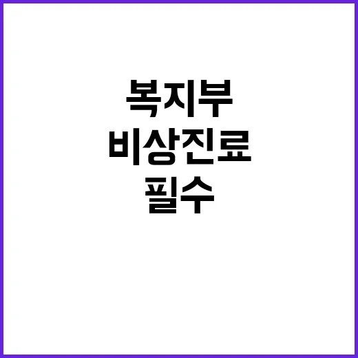 비상진료 국민 건강…