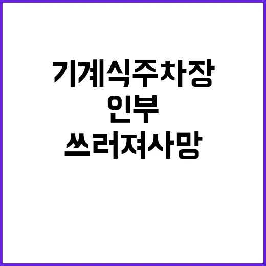 기계식 주차장 인부…