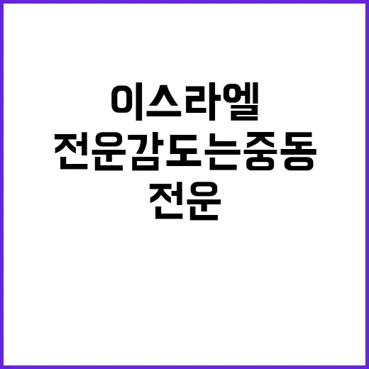 이스라엘 전운 감도…