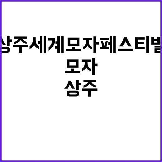 상주세계모자페스티벌…