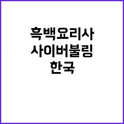 흑백요리사 한국의 …