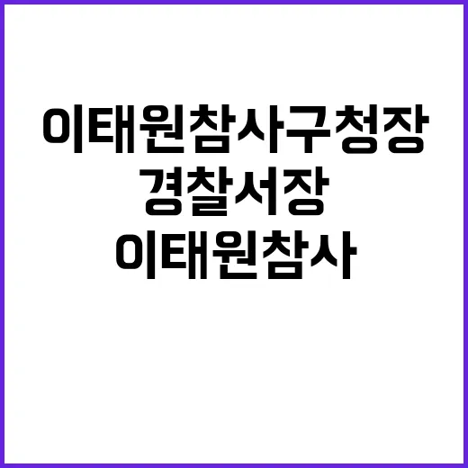 이태원 참사 구청장…