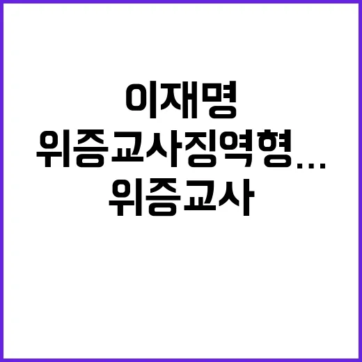 이재명 위증교사 징…