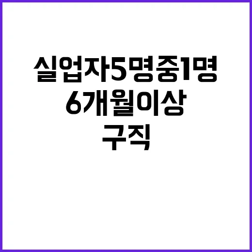 실업자 5명 중 1…