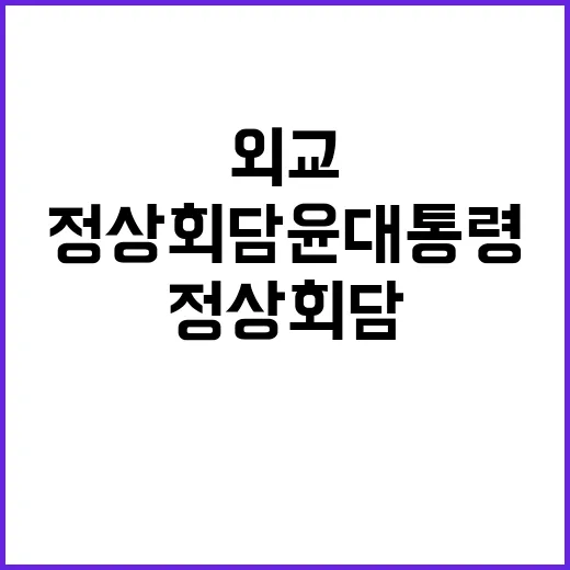 정상회담 윤 대통령…