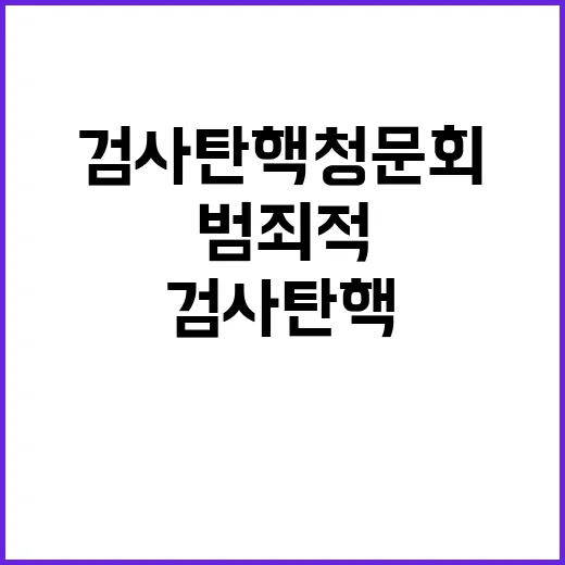 검사탄핵 청문회 여…