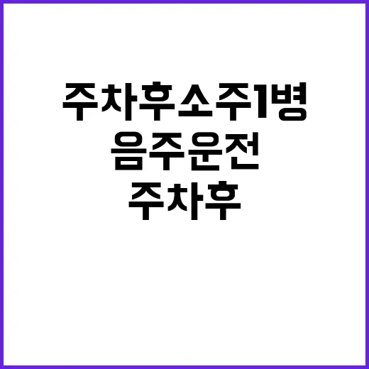 “음주운전 무죄 주차 후 소주 1병 사건!”