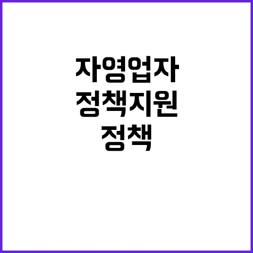 자영업자 정책지원 …