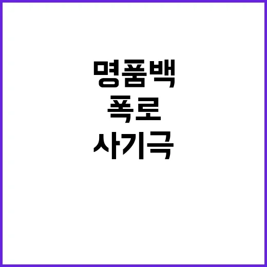 명품백 고발인 법 사기극 폭로에 청와대 긴장!