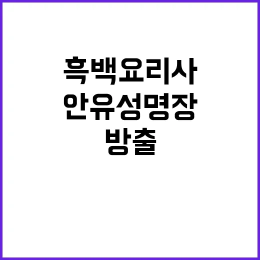 ‘흑백요리사’ 안유…