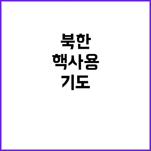 북한 핵사용 기도 …