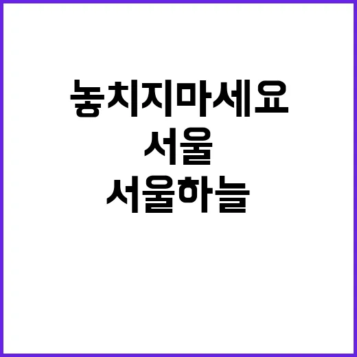 장관 서울 하늘의 …