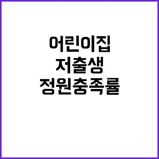 어린이집 정원충족률…