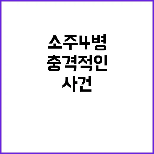 소주 4병 먹고 사…