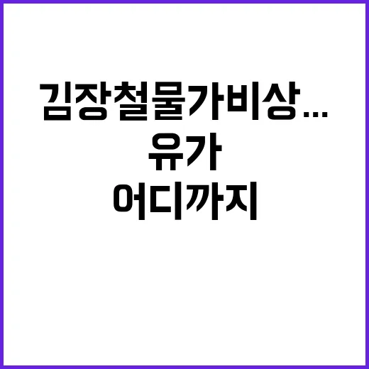 김장철 물가 비상.…