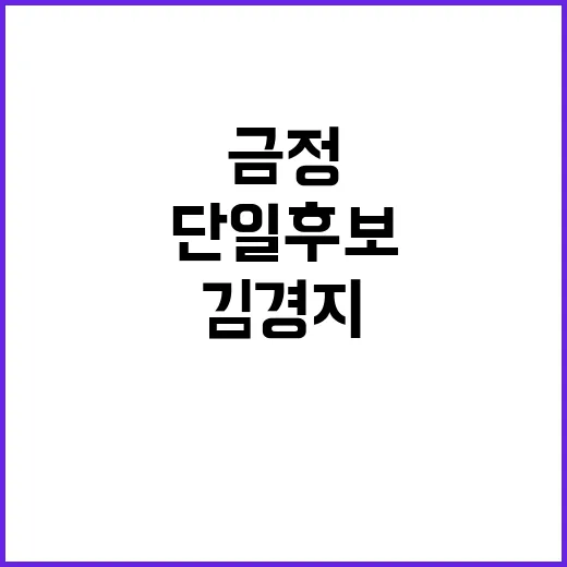 금정 격전지 김경지…