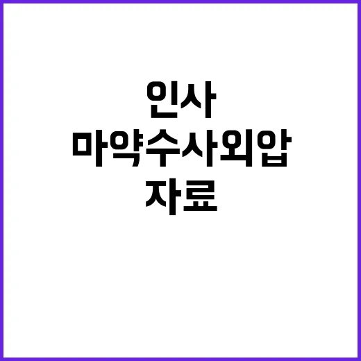 마약수사 외압 인사…