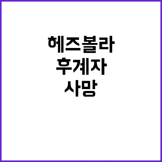 헤즈볼라 후계자 사…