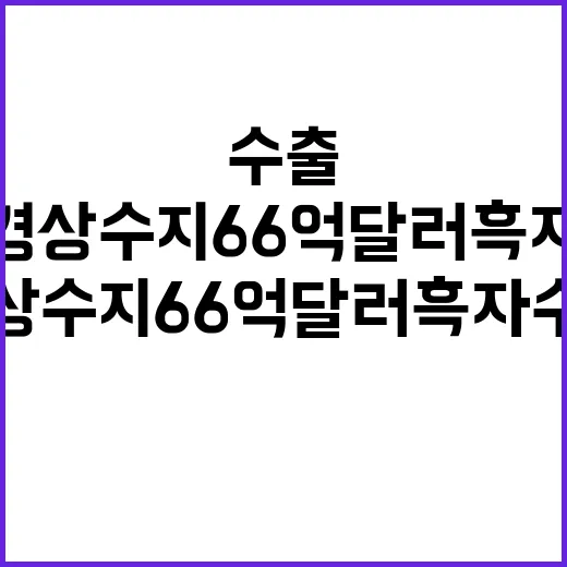 경상수지 66억 달…