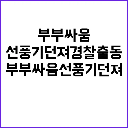 부부싸움 “선풍기 …