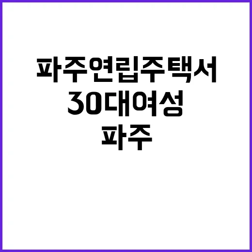 불 파주 연립주택서…