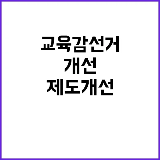 교육감 선거 정보 …