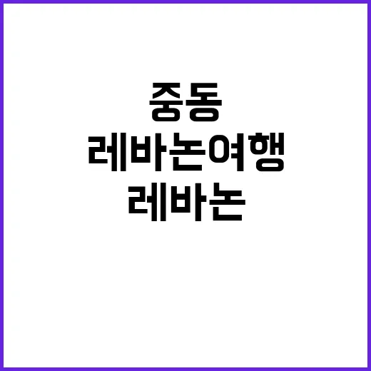 중동 분쟁 레바논 …