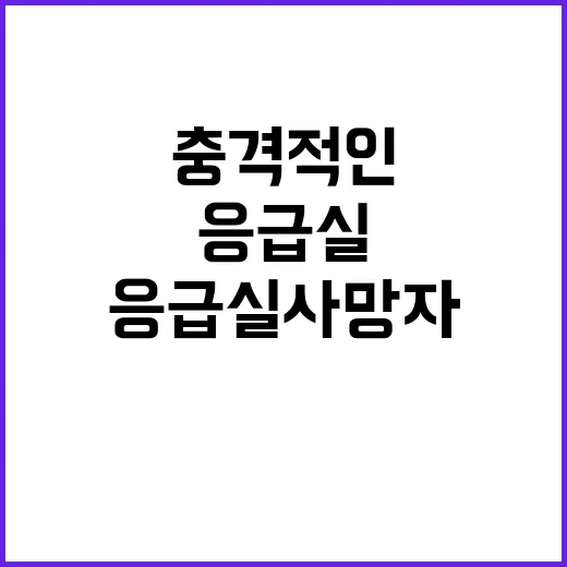 응급실 사망자 수 …