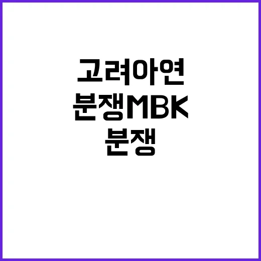 고려아연 분쟁 MB…