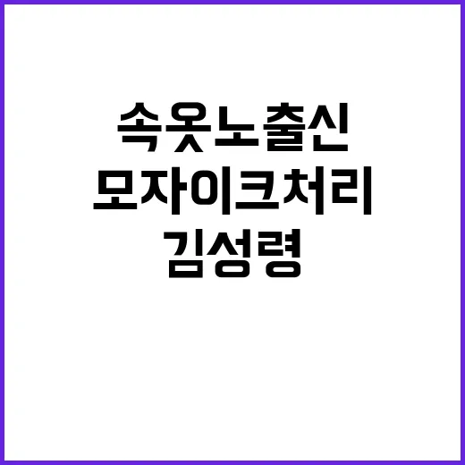 모자이크 처리 이유…