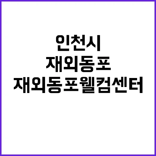 재외동포 웰컴센터 인천시 글로벌 도약의 시작!